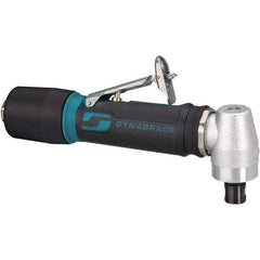 Dynabrade - 1/4" Collet, Angle Handle, Air Angle Die Grinder - 20,000 RPM, Rear Exhaust, 23 CFM, 0.4 hp, 90 psi, 1/4 NPT Inlet - Exact Industrial Supply