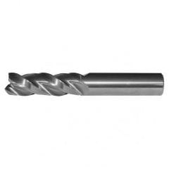 1/2x1/2x1-1/4x3 .090R 3FL Carbide End Mill-Round Shank-Uncoated - Exact Industrial Supply
