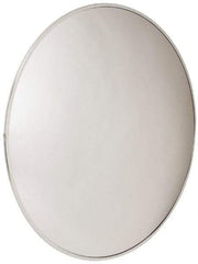 PRO-SAFE - Indoor Round Convex Safety, Traffic & Inspection Mirrors - Acrylic Lens, Laminated Hardboard Backing, 48" Diam x 3-1/4" High, 50' Max Covered Distance - Exact Industrial Supply