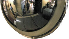 PRO-SAFE - Indoor & Outdoor Half Dome Dome Safety, Traffic & Inspection Mirrors - Acrylic Lens, Fiberboard Backing, 36" Diam x 15-1/2" High, 38' Max Covered Distance - Exact Industrial Supply