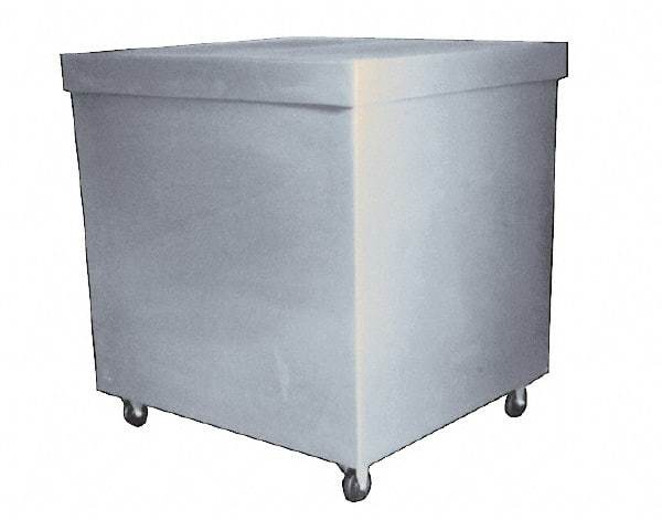 Bayhead Products - 1,000 Lb Load Capacity, Polyethylene Rolling Covered Container - 28" Wide x 30" Long x 30" High - Exact Industrial Supply