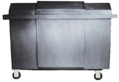 Bayhead Products - 1,000 Lb Load Capacity, Polyethylene Rolling Covered Container - 32" Wide x 48" Long x 30" High - Exact Industrial Supply