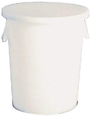 Bayhead Products - 33 Gal Gray Round Trash Can - Polyethylene, 27" High - Exact Industrial Supply