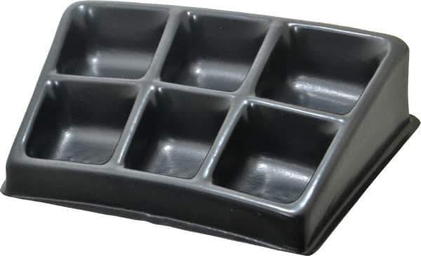 Bayhead Products - 12-1/2" Wide x 3" High x 8-1/2" Deep, Small Parts Assembly Tray - Plastic Frame, 6 Compartments, 3" Wide x 2-1/2" Deep Bin - Exact Industrial Supply