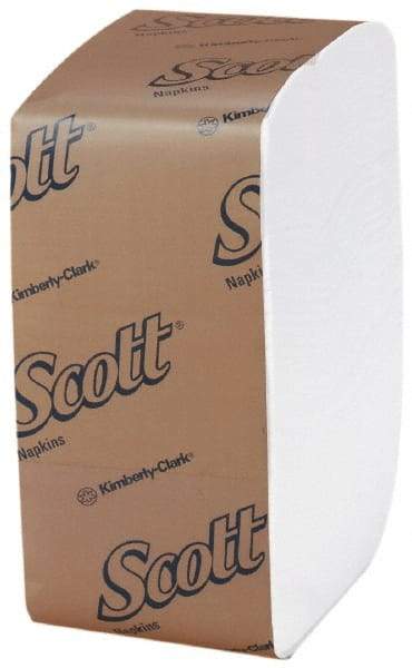 Scott - 12" Long x 13" Wide, Mini Fold Dispenser Dinner Paper Napkins - 1 Ply, White - Exact Industrial Supply