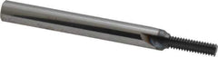 Scientific Cutting Tools - 1/4-32 Thread, 1/4" Shank Diam, AlTiN+ Coating, Solid Carbide Straight Flute Thread Mill - 3 Flutes, 2-1/2" OAL, 1/4" Min Noml Diameter - Exact Industrial Supply