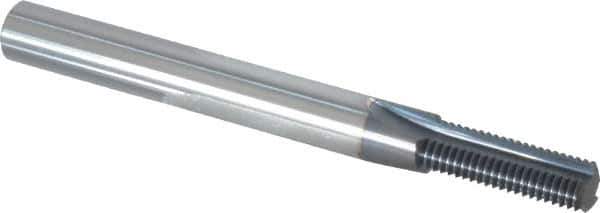 Scientific Cutting Tools - 5/16-32 Thread, 1/4" Shank Diam, AlTiN+ Coating, Solid Carbide Straight Flute Thread Mill - 3 Flutes, 2-1/2" OAL, 5/16" Min Noml Diameter - Exact Industrial Supply