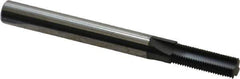 Scientific Cutting Tools - 5/16-40 Thread, 1/4" Shank Diam, AlTiN+ Coating, Solid Carbide Straight Flute Thread Mill - 3 Flutes, 2-1/2" OAL, 5/16" Min Noml Diameter - Exact Industrial Supply