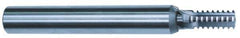 Scientific Cutting Tools - 1-20 Thread, 3/4" Shank Diam, Bright Coating, Solid Carbide Straight Flute Thread Mill - 4 Flutes, 6" OAL, 1" Min Noml Diameter - Exact Industrial Supply