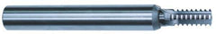 Scientific Cutting Tools - 1-14 Thread, 3/4" Shank Diam, Bright Coating, Carbide-Tipped Straight Flute Thread Mill - 4 Flutes, 6" OAL, 1" Min Noml Diameter - Exact Industrial Supply