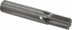 Scientific Cutting Tools - 7/8-14 Thread, 5/8" Shank Diam, Bright Coating, Solid Carbide Straight Flute Thread Mill - 6 Flutes, 3-1/2" OAL, 7/8" Min Noml Diameter - Exact Industrial Supply
