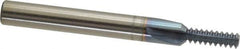 Scientific Cutting Tools - 1/4-20 Thread, 1/4" Shank Diam, TiCN Coating, Powdered Metal Straight Flute Thread Mill - 3 Flutes, 2-1/2" OAL, 1/4" Min Noml Diameter - Exact Industrial Supply