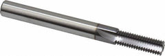 Scientific Cutting Tools - 5/16-28 Thread, 1/4" Shank Diam, TiCN Coating, Powdered Metal Straight Flute Thread Mill - 3 Flutes, 2-1/2" OAL, 5/16" Min Noml Diameter - Exact Industrial Supply