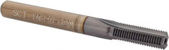 Scientific Cutting Tools - 5/16-32 Thread, 1/4" Shank Diam, TiCN Coating, Powdered Metal Straight Flute Thread Mill - 3 Flutes, 2-1/2" OAL, 5/16" Min Noml Diameter - Exact Industrial Supply