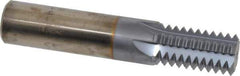Scientific Cutting Tools - 1-8 Thread, 3/4" Shank Diam, TiCN Coating, Powdered Metal Straight Flute Thread Mill - 6 Flutes, 4" OAL, 1" Min Noml Diameter - Exact Industrial Supply