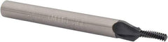 Scientific Cutting Tools - #8-36 UNF, 0.11" Cutting Diam, 3 Flute, Solid Carbide Helical Flute Thread Mill - Internal Thread, 5/16" LOC, 2-1/2" OAL, 1/4" Shank Diam - Exact Industrial Supply