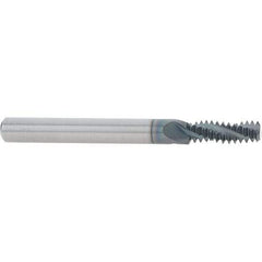 Scientific Cutting Tools - 5/16-18 UNC, 0.235" Cutting Diam, 3 Flute, Solid Carbide Helical Flute Thread Mill - Internal/External Thread, 0.689" LOC, 2-1/2" OAL, 1/4" Shank Diam - Exact Industrial Supply