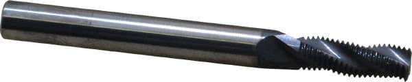 Scientific Cutting Tools - 5/16-32 UNEF, 0.235" Cutting Diam, 3 Flute, Solid Carbide Helical Flute Thread Mill - Internal/External Thread, 0.669" LOC, 2-1/2" OAL, 1/4" Shank Diam - Exact Industrial Supply