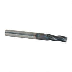 Scientific Cutting Tools - 5/16-40 UNS, 0.235" Cutting Diam, 3 Flute, Solid Carbide Helical Flute Thread Mill - Internal/External Thread, 0.66" LOC, 2-1/2" OAL, 1/4" Shank Diam - Exact Industrial Supply
