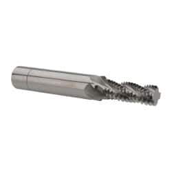 Scientific Cutting Tools - 1/2-13 UNC, 0.4" Cutting Diam, 4 Flute, Solid Carbide Helical Flute Thread Mill - Internal/External Thread, 1.108" LOC, 3-1/2" OAL, 1/2" Shank Diam - Exact Industrial Supply