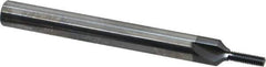 Scientific Cutting Tools - M4x0.50 Thread, 1/4" Shank Diam, TiN Coating, Solid Carbide Straight Flute Thread Mill - 3 Flutes, 2-1/2" OAL, M4 Min Noml Diamter - Exact Industrial Supply