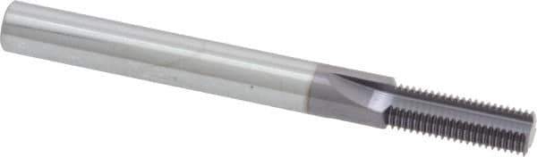 Scientific Cutting Tools - M8x0.75 Thread, 1/4" Shank Diam, TiN Coating, Solid Carbide Straight Flute Thread Mill - 3 Flutes, 2-1/2" OAL, M8 Min Noml Diamter - Exact Industrial Supply
