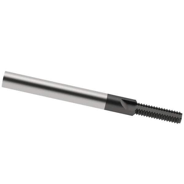 Scientific Cutting Tools - M8x1.00 Thread, 1/4" Shank Diam, AlTiN+ Coating, Solid Carbide Straight Flute Thread Mill - 3 Flutes, 2-1/2" OAL, M8 Min Noml Diamter - Exact Industrial Supply