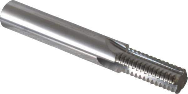 Scientific Cutting Tools - M14x2.00 Thread, 1/2" Shank Diam, Bright Coating, Solid Carbide Straight Flute Thread Mill - 4 Flutes, 3-1/2" OAL, M14 Min Noml Diamter - Exact Industrial Supply