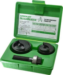 Greenlee - 6 Piece, 2" Punch Hole Diam, Manual Knockout Set - Round Punch, 10 Gage Mild Steel - Exact Industrial Supply