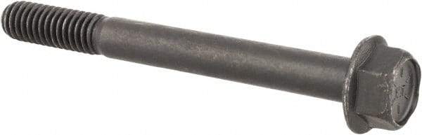 Value Collection - 5/16-18 UNC, 3" Length Under Head, Hex Drive Flange Bolt - 7/8" Thread Length, Grade 8 Alloy Steel, Smooth Flange, Phosphate & Oil Finish - Exact Industrial Supply