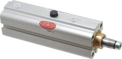 De-Sta-Co - 22 Lb Clamping Force, Adjustable (Right, Left, Straight) Swing, 21mm Total Stroke, Single-Acting Pneumatic Swing Clamp - M5 Port, 105.41mm Body Length x 20.07mm Body Width, 4.9 cm3 (Clamp), 6.6 cm3 (Unclamp), 145 Max psi - Exact Industrial Supply