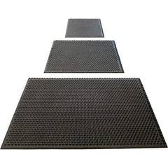 Barefoot - 2' Long x 3' Wide, Dry/Wet Environment, Anti-Fatigue Matting - Black, Nitrile Rubber with Nitrile Rubber Base - Exact Industrial Supply
