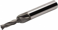 Jobber Length Drill Bit: 0.375″ Dia, 180 °, Solid Carbide Diamond Finish, 4.0551″ OAL, Right Hand Cut, Spiral Flute, Straight-Cylindrical Shank