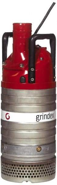 Grindex - 4-2/5 hp, 460 Amp Rating, 460 Volts, Nonautomatic Operation, Dewatering Pump - 3 Phase, Aluminum Housing - Exact Industrial Supply