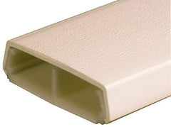 Wiremold - 1.53m Long x 11/16 Inch Deep x 2-1/4 Inch Wide, Plastic Raceway - Snap On, 2 Channel, Ivory - Exact Industrial Supply