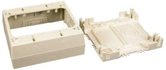Wiremold - 4-3/4 Inch Long x 4-7/8 Inch Wide x 2-3/4 Inch High, Rectangular Raceway Box - Ivory, For Use with Wiremold 2300 Series Raceways - Exact Industrial Supply