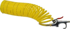 Value Collection - 1/4" ID Thumb Lever Air Gun - 25' Long Nylon Hose, 1/4" Inlet, NPT Thread, 200 Max psi - Exact Industrial Supply