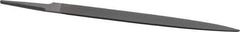 Grobet - 8" Standard Precision Swiss Pattern Half Round File - Double Cut, 13/16" Width Diam x 15/64" Thick, With Tang - Exact Industrial Supply