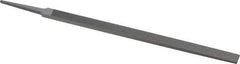 Grobet - 12" Standard Precision Swiss Pattern Regular Pillar File - Double Cut, 25/32" Width Diam x 9/32" Thick, With Tang - Exact Industrial Supply