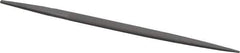 Grobet - 6" Standard Precision Swiss Pattern Pippin File - Double Cut, 25/64" Width Diam x 9/64" Thick, With Tang - Exact Industrial Supply