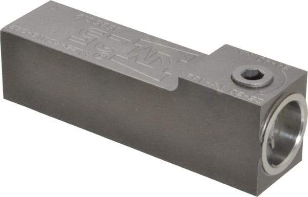Kennametal - Right Hand Cut, KM25 Modular Connection, Square Shank Lathe Modular Clamping Unit - 1" Square Shank Length, 1" Square Shank Width, 3.819" OAL, Series RCM Square Shank - Exact Industrial Supply