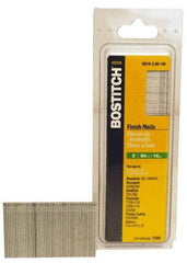 Stanley Bostitch - 16 Gauge 2" Long Finishing Nails for Power Nailers - Steel, Galvanized Finish, Straight Stick Collation, Chisel Point - Exact Industrial Supply