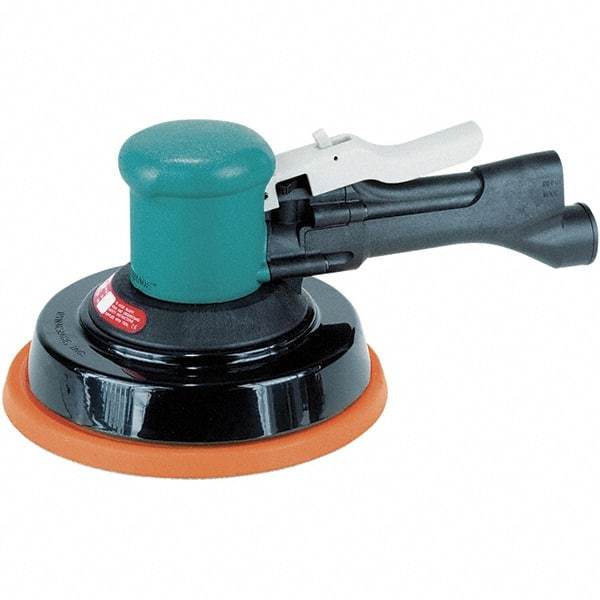 Dynabrade - 10,000 OPM, 23 CFM Air Consumption, Palm Air Orbital Sander - Round Pad, 1/4 NPT Inlet - Exact Industrial Supply