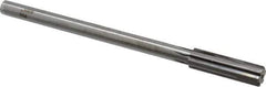 Made in USA - 0.58" Carbide-Tipped 6 Flute Chucking Reamer - Straight Flute, 7/16" Straight Shank, 2" Flute Length, 8" OAL - Exact Industrial Supply