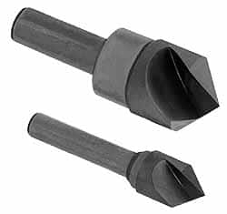 Hertel - 1" Head Diam, 1/2" Shank Diam, 1 Flute 100° High Speed Steel Countersink - Exact Industrial Supply