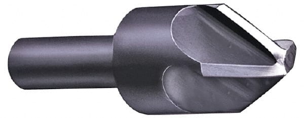 Hertel - 1-1/4" Head Diam, 1/2" Shank Diam, 4 Flute 120° High Speed Steel Countersink - Exact Industrial Supply