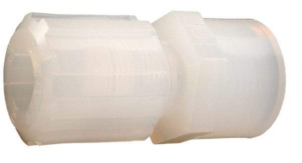 Parker - 3/8" Tube OD, PFA PTFE Plastic Compression Tube Female Straight Adapter - 1/4 NPT Pipe, 300°F Max, Plastic Grip - Exact Industrial Supply