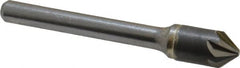 Made in USA - 3/8" Head Diam, 1/4" Shank Diam, 6 Flute 82° Solid Carbide Countersink - Exact Industrial Supply
