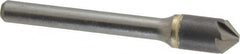 Made in USA - 3/8" Head Diam, 1/4" Shank Diam, 6 Flute 90° Solid Carbide Countersink - Exact Industrial Supply