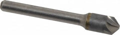 Made in USA - 3/8" Head Diam, 1/4" Shank Diam, 6 Flute 100° Solid Carbide Countersink - Exact Industrial Supply
